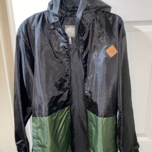 Green and Black windbreaker